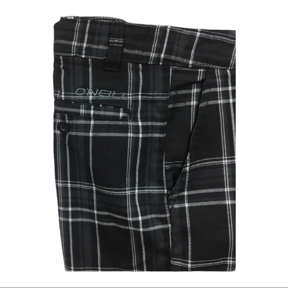 SH48 O'Neill Surfer Brand Plaid Striped Shorts 36 - Picture 3 of 5